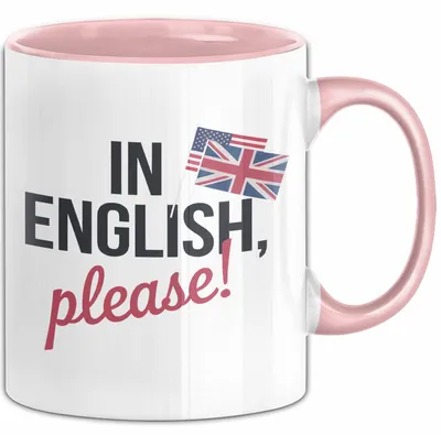 Produktbild von Englischlehrer Tasse Geschenk Auf Englisch Bitte Geschenk (Rosa)