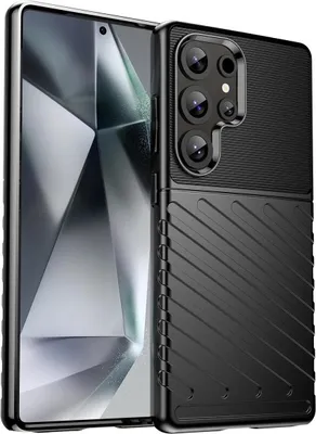 Image de Thunder Case pour Samsung Galaxy S25 Ultra Silicone Armoured Case - Noir