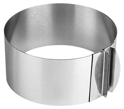 Verstellbarer Tortenring aus Edelstahl, 15–30 cm Ø, 9,5 cm Höhe