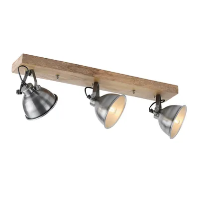 Obrázek produktu pro JUST LIGHT SAMIA nástěnné a stropní svítidlo E14 max.40W trojité hnědé/stříbrné 18-25cm 11983-77