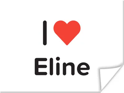 Produktbild von MuchoWow® Poster Ich liebe - Eline - Mädchen 160x120 cm - Foto Plakat