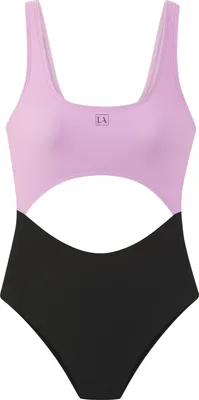 Produktbild von LASCANA ACTIVE Badeanzug schwarz-rosa Größe 42