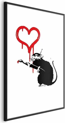 Produktbild von Posterpapier Poster - Love Rat 29.7x42 cm Streetart g-C-0218-ao-a