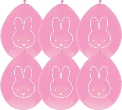 Zdjęcie produktu dla balony Miffy różowe 6 sztuk 30 cm