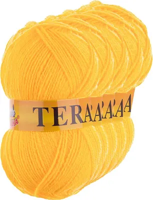 Produktbild von 5 x 100g Strickgarn TERA Uni Strickwolle Handstrickgarn Klassikgarn