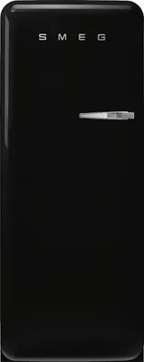 A black SMEG refrigerator.