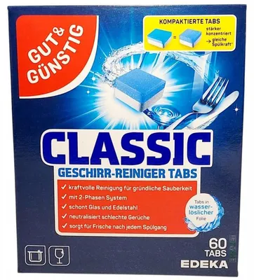 Produktbild von Spülmaschinentabletten Tabs 60pcs x12g - Gut&Gunstig