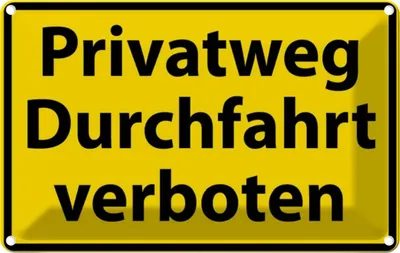 Obrázek produktu pro vianmo Plechová cedule 20x30 cm Privatweg Durchfahrt verboten