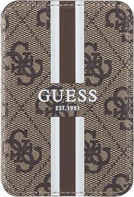 Produktbild von Guess, Kartenhalter mit Magnetbefestigung Stripes Magsafe, Braun
