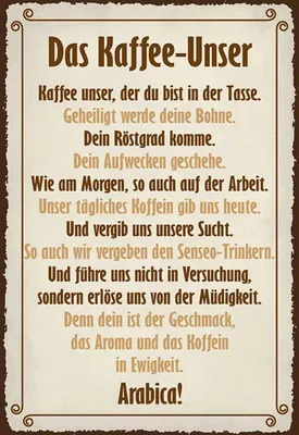 Produktbild von vianmo Holzschild 30x20 cm Kaffee Unser du bist in Tasse