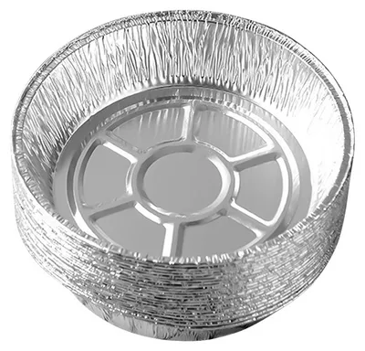 Produktbild von 20 Stück 15,2 cm Einweg-Platten aus Aluminiumfolie, runde Kuchenformen aus Blech für Heißluftfritteusen, Backen, Kochen, Lagerung, Braten