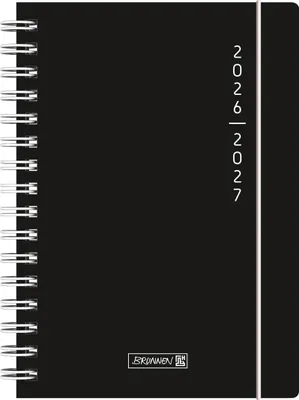 Obrázok produktu pre Školský kalendár 2026/2027 „Plain Black“ | A5, plast