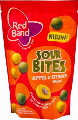 Image de Red Band Sour Bites Apple & Lemon Flavour 145g