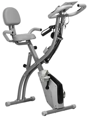 Produktbild von HOMCOM Heimtrainer X-Bike Fahrradtrainer LCD-Display klappbar Grau