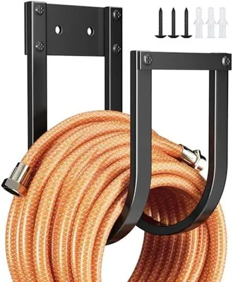 Produktbild von 2 pickpiff Schlauchhalter Wand für Gartenschlauch – Metall Wandschlauchhalter als Schlauchaufhängung für Garten, Garage oder Hof