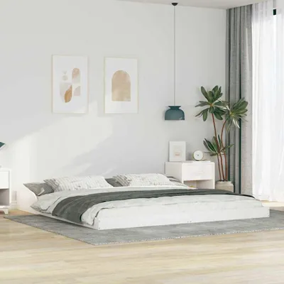 Produktbild von Möbel Bettgestell Weiß 200 x 200 cm Kiefernholz - Klassische Betten 873302