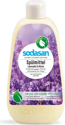 Produktbild von Sodasan Spülmittel Lavendel & Minze 0,5L kraftvoll gegen Fett (1er Pack)