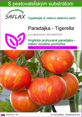 Obrázok produktu pre SAFLAX - Paradajka - Tigerella - Lycopersicon esculentum - 10 Semená - S pestovateľským substrátom bez klíčkov