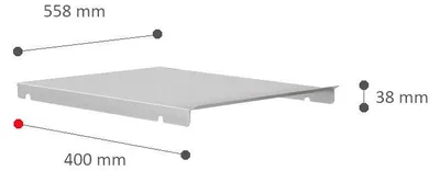 Image de HAILO Euro Cargo S 600 couvercle 1719289 gris argent 560 x 400 x 38 mm