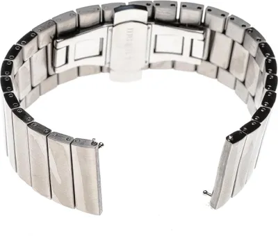 Produktbild von vhbw Ersatz Armband kompatibel mit Samsung Galaxy Watch Active SM-R500 Fitnessuhr, Smartwatch - 17,4 cm Edelstahl silber