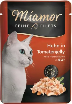 Produktbild von Miamor - Feine Filets Pouch 24x100g  |  Huhn in Tomatenjelly