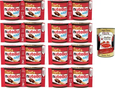 Produktbild von & Go, 2 Einzelportions-Snacks mit knusprigen Grissini, ohne Konservierungsstoffe und gehärtete Fette, für Snacks und tägliche Pausen 8x96gr +Italian Gourmet Polpa di Pomodoro 400gr