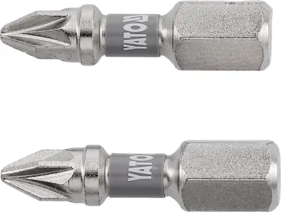 Produktbild von Schrauberbits PZ1 25 mm, 2 Stück, S2-Stahl, vernickelt