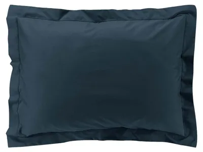 Image de Taie d'oreiller percale - Coton - 50 x 70 cm - Bleu nuit