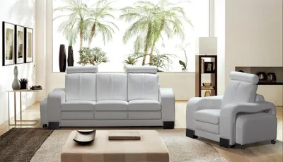 Zdjęcie produktu dla Komplet wypoczynkowy, sofa, kanapa, zestaw 3-osobowy i 2-osobowy, sofy skórzane