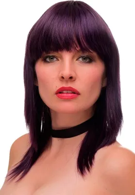 Produktbild von WIG ME UP Perücke Schulterlang Pony Lila Blau GF-W2203-T2410+T2409