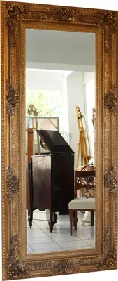 Produktbild von Spiegel Wandspiegel Facettenschliff 218x98cm Farbe gold Holzrahmen Antik-Stil