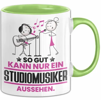 Produktbild von Studiomusiker Geschenk Tasse So Gut Kann Nur Ein Studiomusiker Aussehen Geschenkidee Kaffee-Becher (Grün)