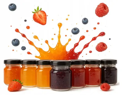 Imagen del producto de Recipientes de vidrio Bimberek, 10 unidades, de 40 ml cada uno, para miel, mermelada y especias