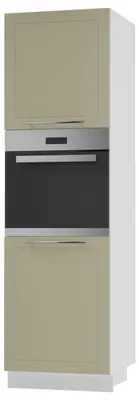 Produktbild von Backofenschrank KVANTUM 2-türig 60cm Korpus- & Frontfarbe wählbar (Q-D14/RU/2D),vanille matt,weiß