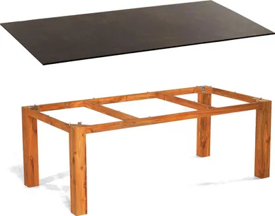 Produktbild von Sonnenpartner Gartentisch Base 200x100 cm Teakholz Old Teak Tischsystem