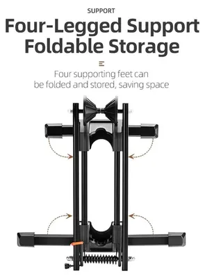 Immagine prodotto di Supporto per biciclette - Portabiciclette portatile a doppia barra - Rettangolare - Adatto per mountain bike e bici da corsa - Supporto per manutenzione e esposizione - Capacità: 100