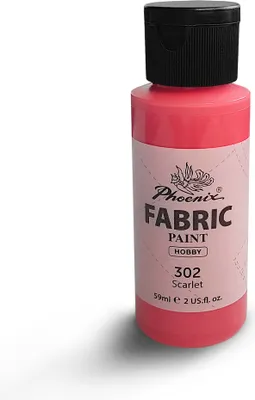 Produktbild von Stofffarbe für helle und dunkle Textilien Phoenix 59 ml Scarlet 302