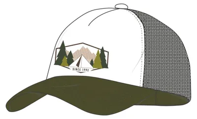 Produktbild von Buff Uni White Darryl Trucker Cap, Blanc, Einheitsgröße EU