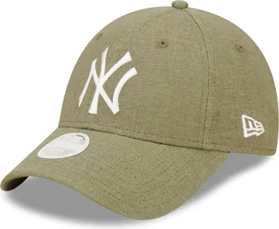 Produktbild von New Era 9Forty Damen Cap - LEINEN New York Yankees oliv