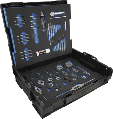 Produktbild von EXACT Gewindeschneidsortiment Premium-Koffer HSS-E 61-tlg. - 70521