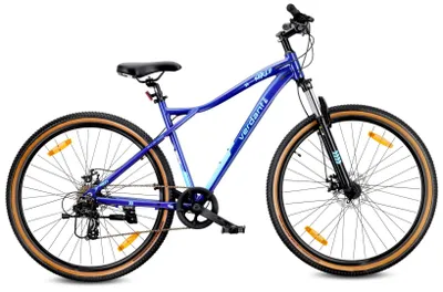 Immagine prodotto di MTB Mountain bike 29 pollici, 7 marce, telaio in alluminio leggero, forcella ammortizzata, freni a disco Shimano, telaio L 19 pollici, Verdant Shred blu