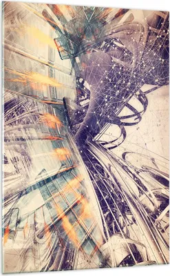 Produktbild von Bilder auf glas - Einteilig - Abstraktion modern - 70x100cm - Glasbilder - Wandbilder - Bilder - zum Aufhängen bereit - Wanddekoration aus Glas - Glas Bilder - Wandbild auf Glas - GPA70x100-4057