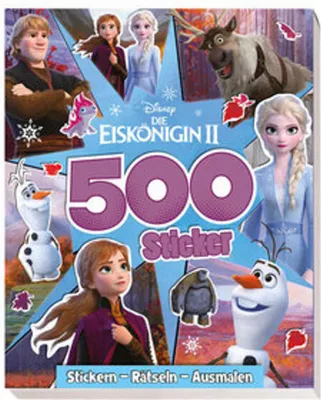 Produktbild von Disney Die Eiskönigin 2: 500 Sticker - Stickern - Rätseln - Ausmalen