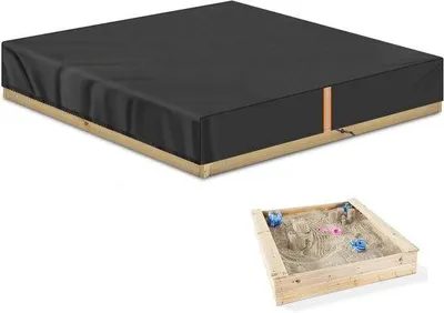 Produktbild von Famanu Sandkastenabdeckung 200 x 200 cm – Wasser- und winddicht, reißfest mit elastischem Band und Zugkordel