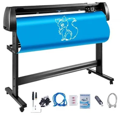 Produktbild von 53-Zoll Vinyl-Schneideplotter 1350mm - Desktop-Maschine mit Software, Schneideplotter - Komplettes Set - Profi Schneideplotter