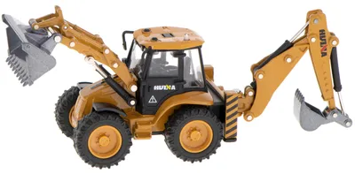 Produktbild von Baggerlader Bulldozer mit Schaufel, Metalldruckguss, Modell H-Toys 1704, 1:50