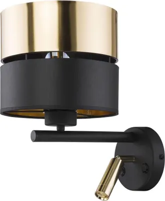 Produktbild von Euluna Wandleuchte Hilton Schwarz Gold Led Leselicht Wandleuchte Wandlicht 485