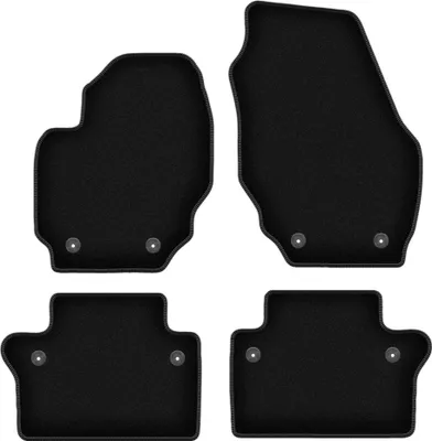 Obrázok produktu pre Velúrové autokoberce na mieru pre Volvo S80 II (2006-2016, sedan) černé, sada 4 ks, s úchyty