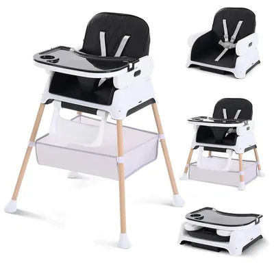Productafbeelding van Solidchoice - Verstelbare 3-in-1 Kinderstoel in Zwart