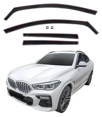 Produktbild von GP Windabweiser Für  Bmw X6 G06 5D 2019-2025 4tlg GP Regenabweiser, Schwarz, Getönt, Aerodynamisch, Einfache Montage, Befeistigung mit Clips